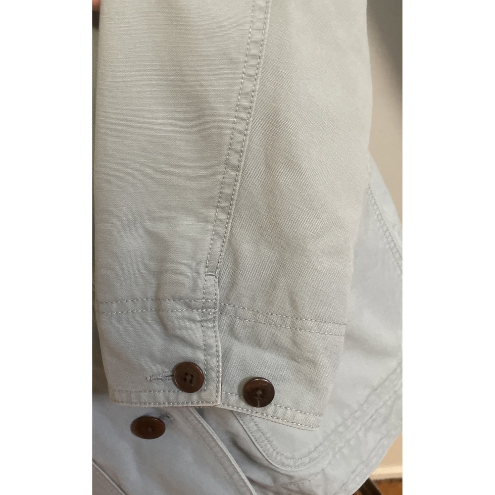Vintage Women's LL Bean Barn Chore Jacket Coat Size XL Petite Flannel Lined Blue - Picture 7 of 14